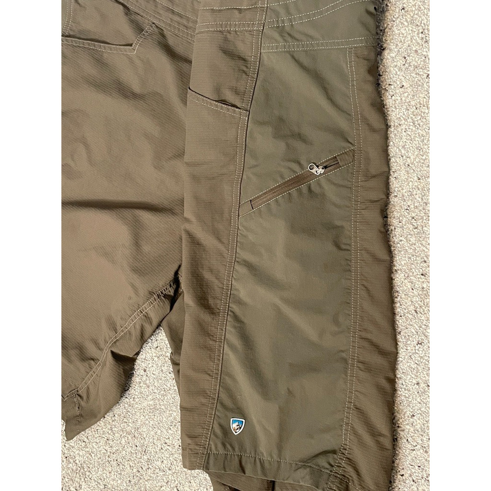 KUHL Mutiny River Shorts Men’s 42 10” Olive Hiking Hybrid Swim Trunks Nylon Camp - Picture 3 of 10